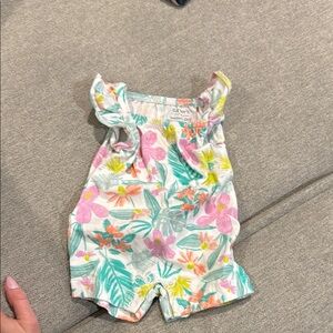 Carter's Floral Print Baby Romper - Multicolor